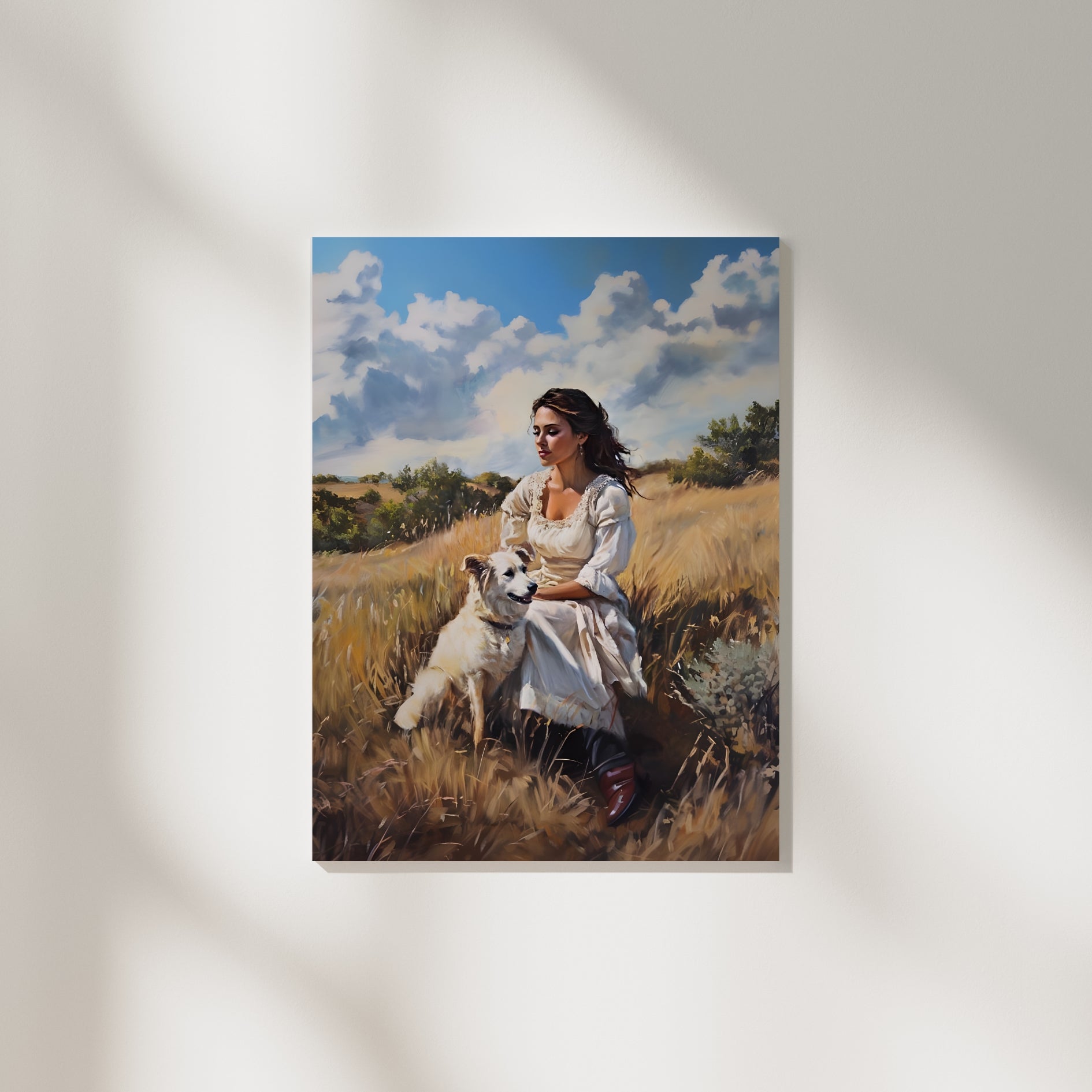 'Bella and Bandit' Hill Country Print on Canvas