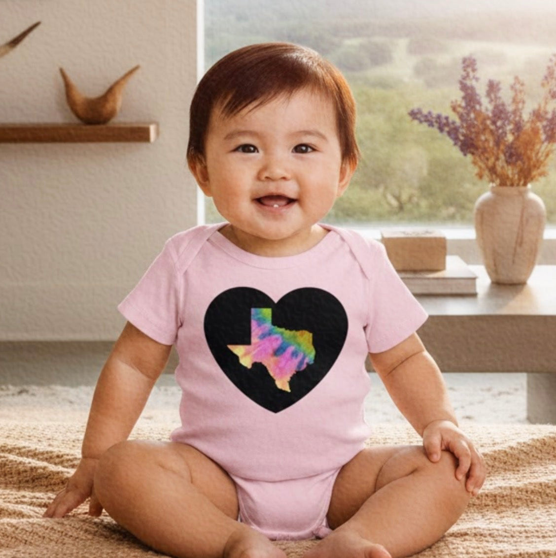 Texas Love Baby Jersey Bodysuit