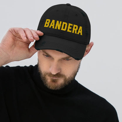 'Bandera' Distressed Embroidered Hat