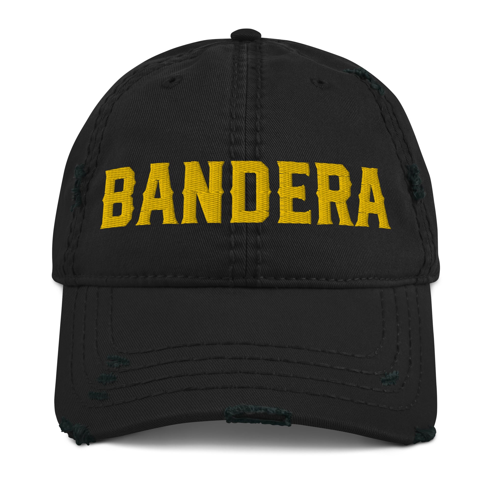 'Bandera' Distressed Embroidered Hat