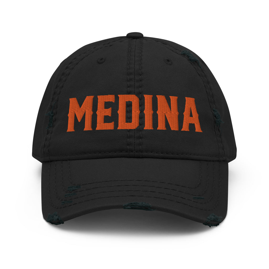 'Medina' Distressed Embroidered Hat