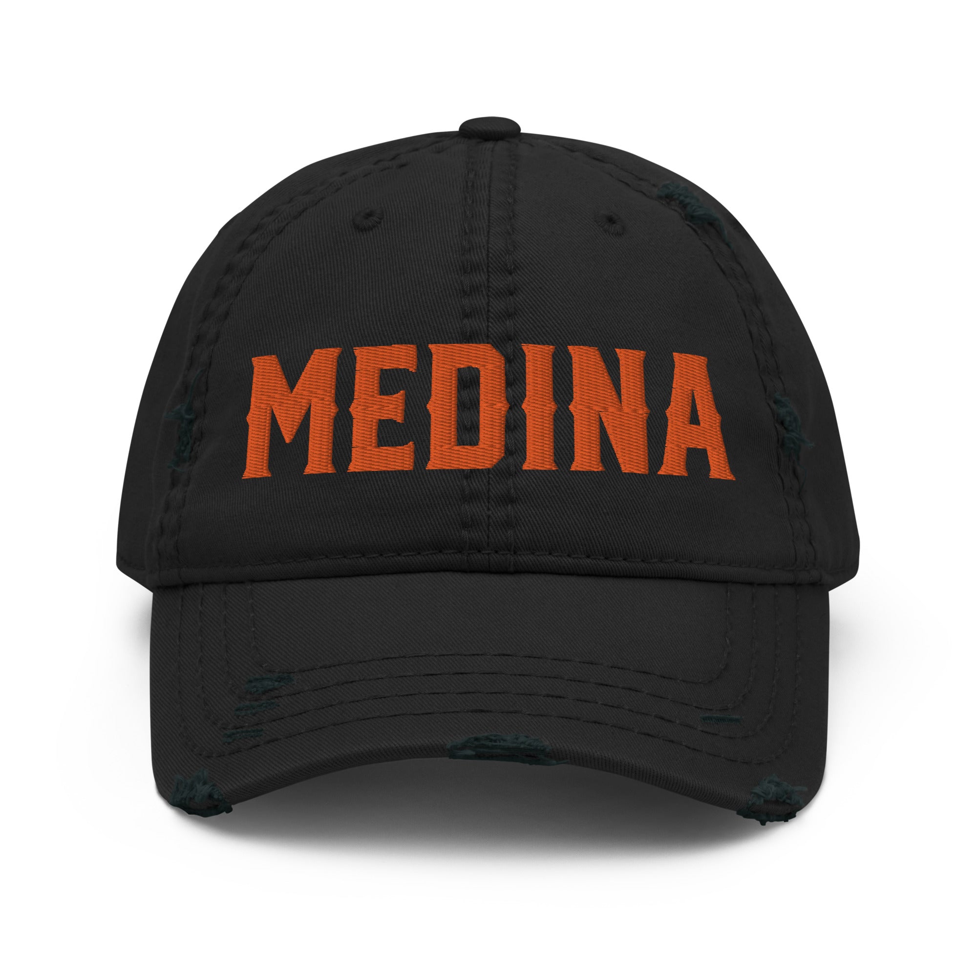 'Medina' Distressed Embroidered Hat