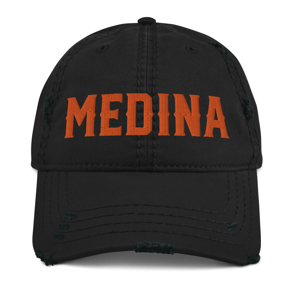 'Medina' Distressed Embroidered Hat