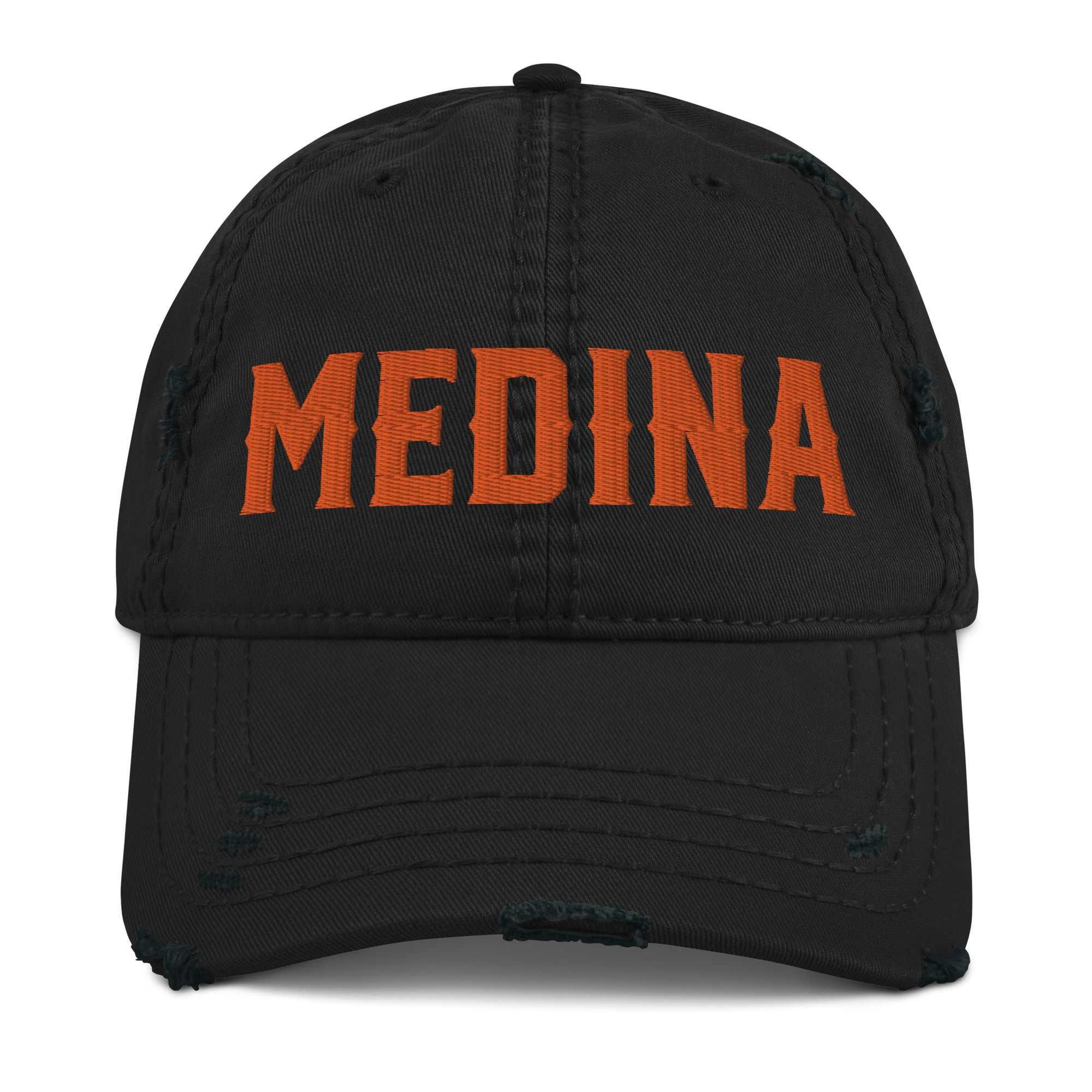 'Medina' Distressed Embroidered Hat