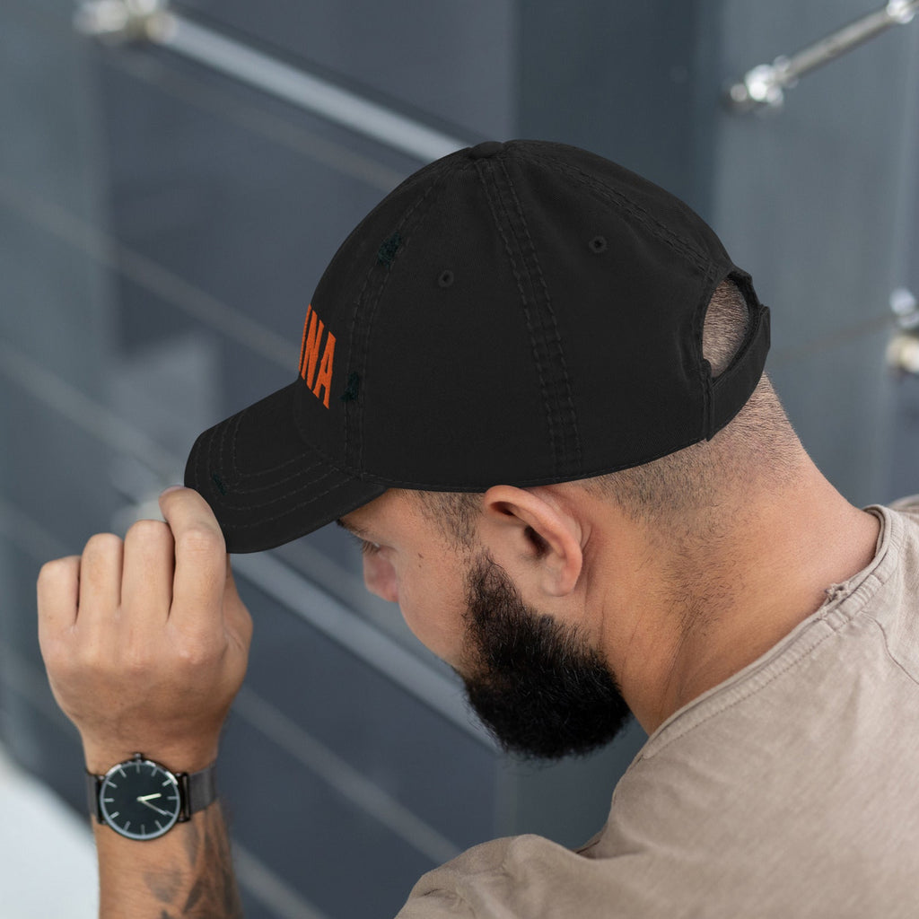'Medina' Distressed Embroidered Hat