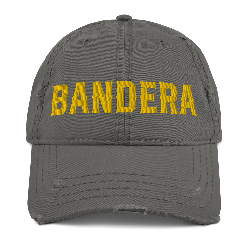 'Bandera' Distressed Embroidered Hat