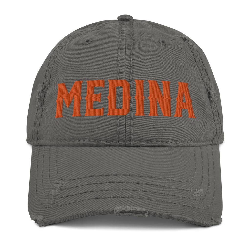 'Medina' Distressed Embroidered Hat
