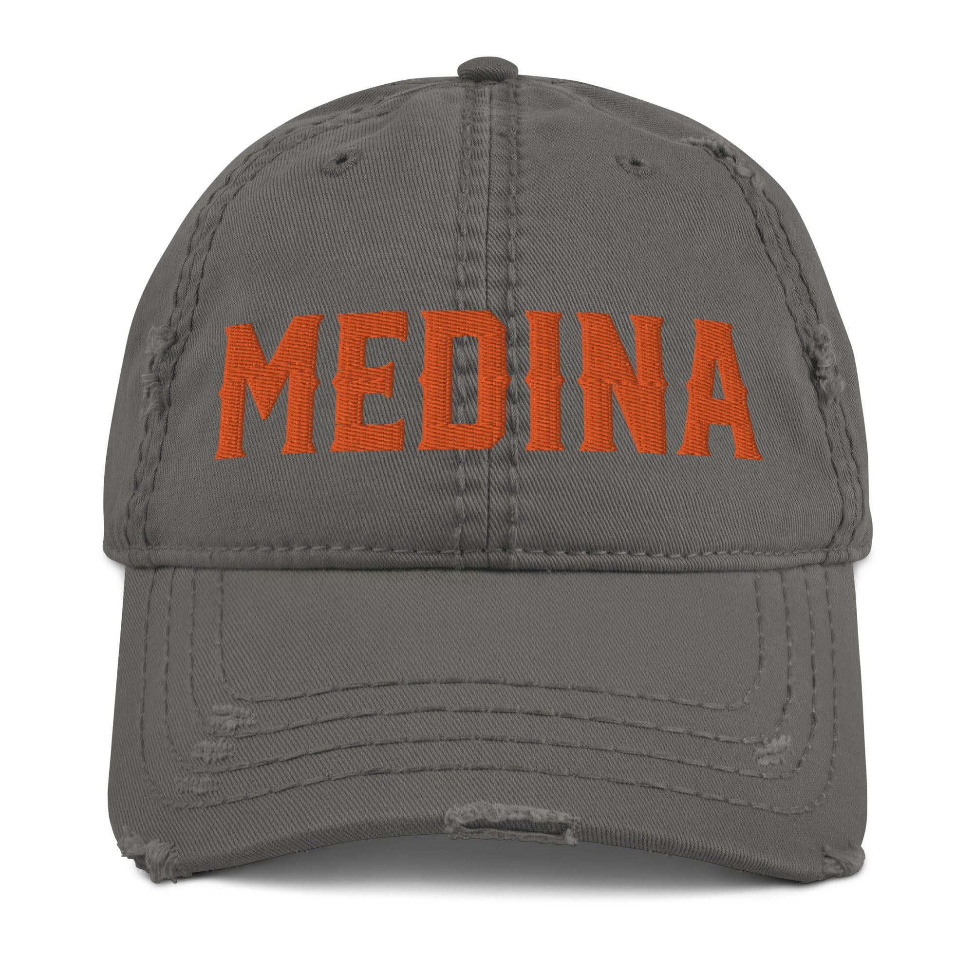 'Medina' Distressed Embroidered Hat
