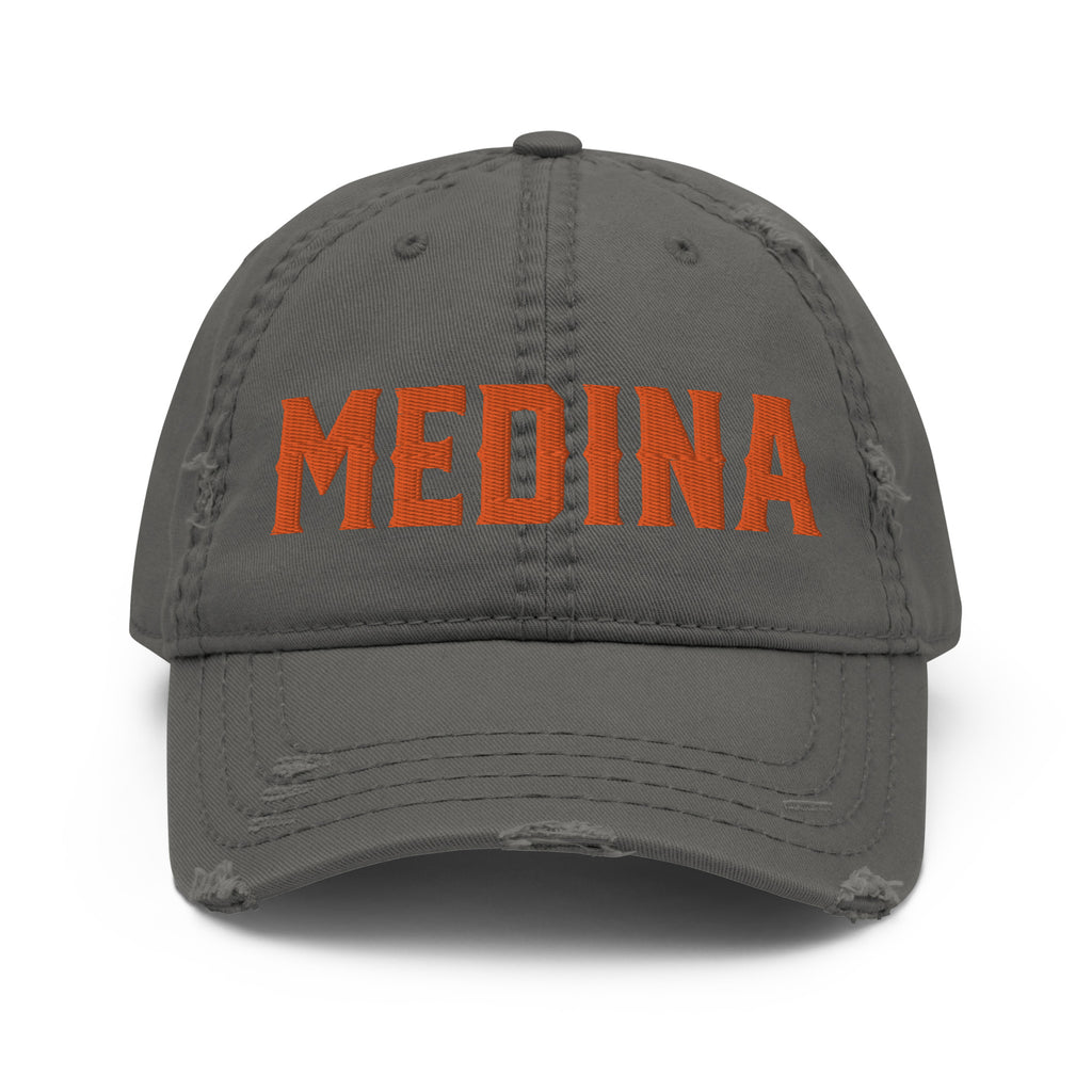 'Medina' Distressed Embroidered Hat