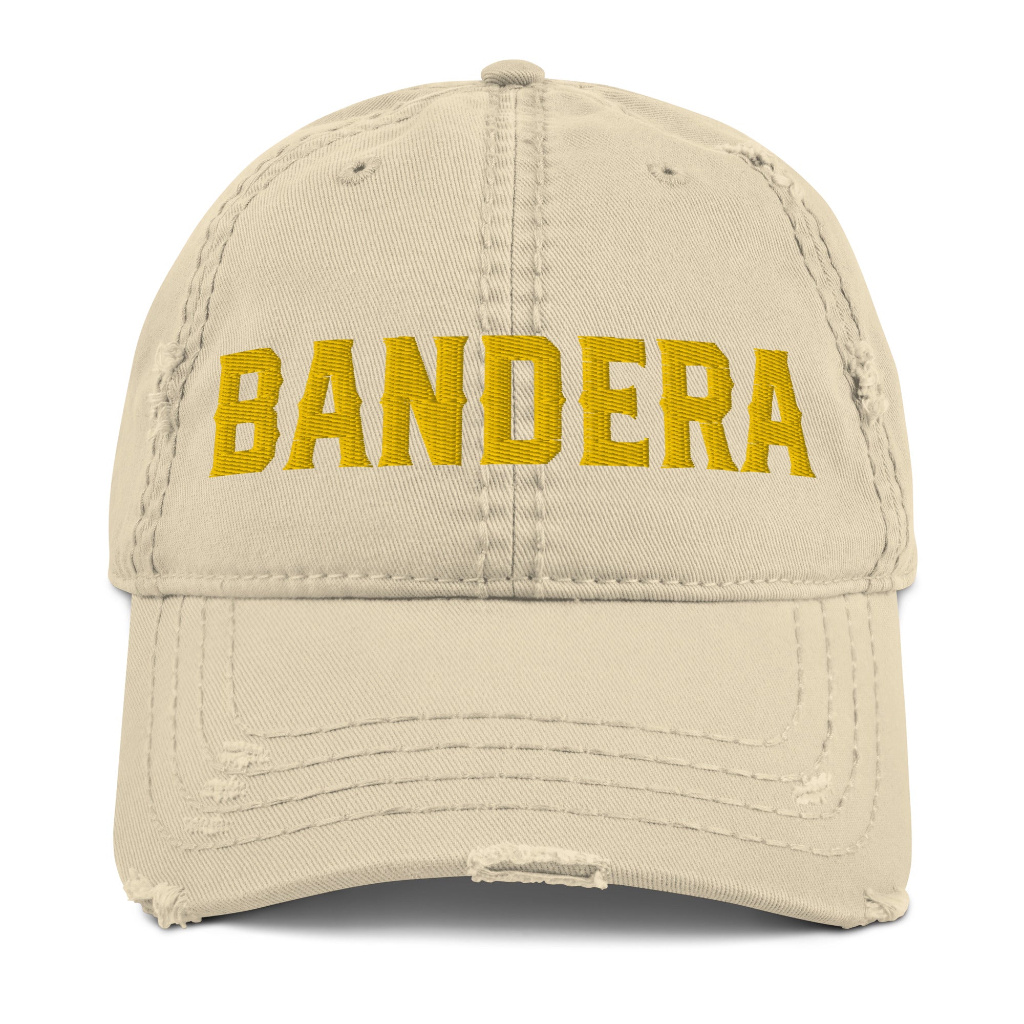 'Bandera' Distressed Embroidered Hat