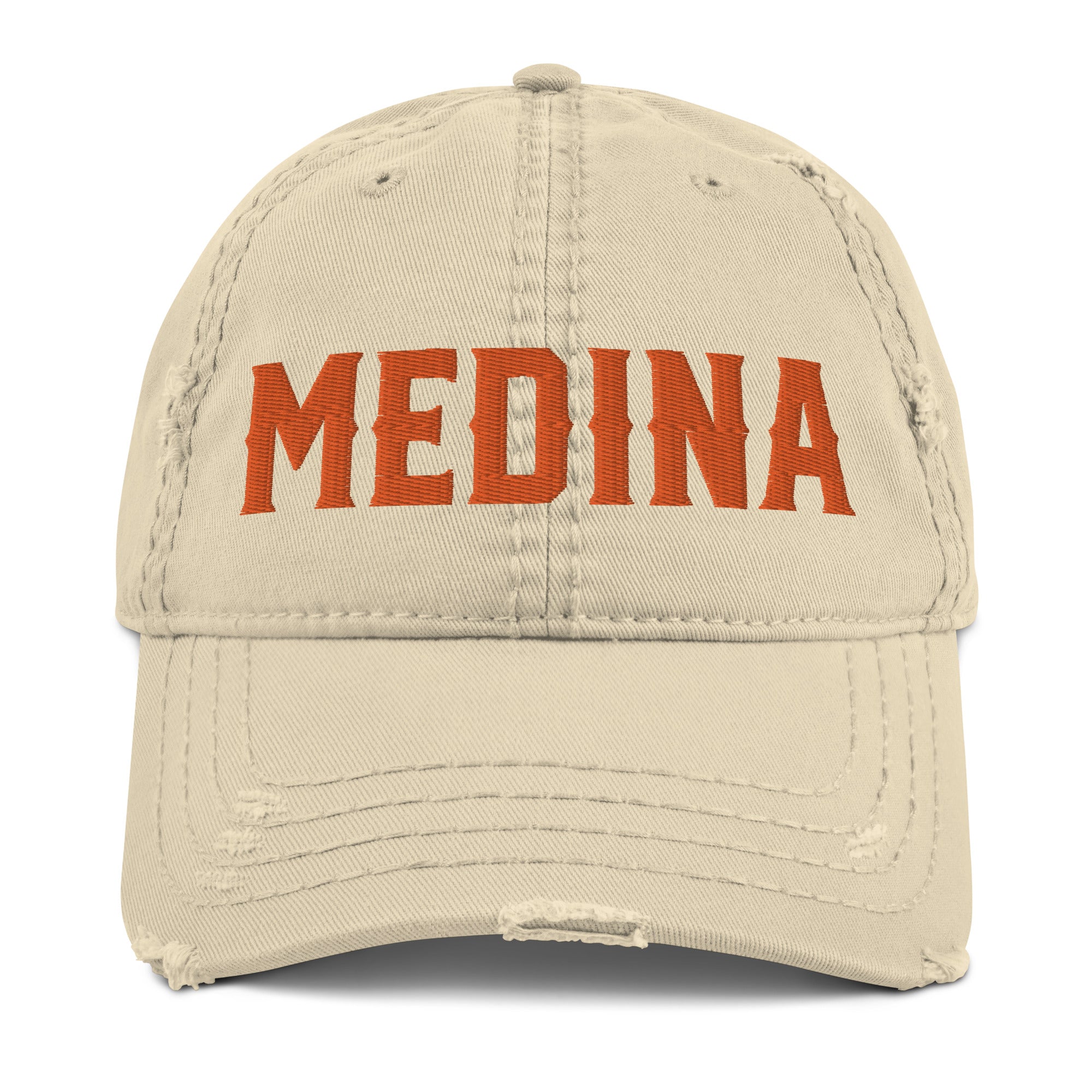 'Medina' Distressed Embroidered Hat