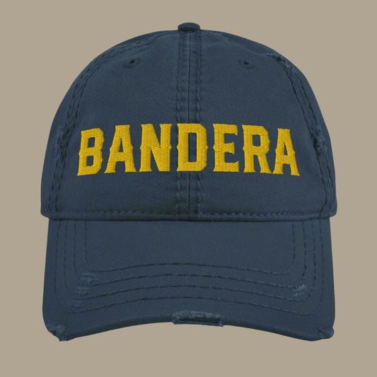 'Bandera' Distressed Embroidered Hat