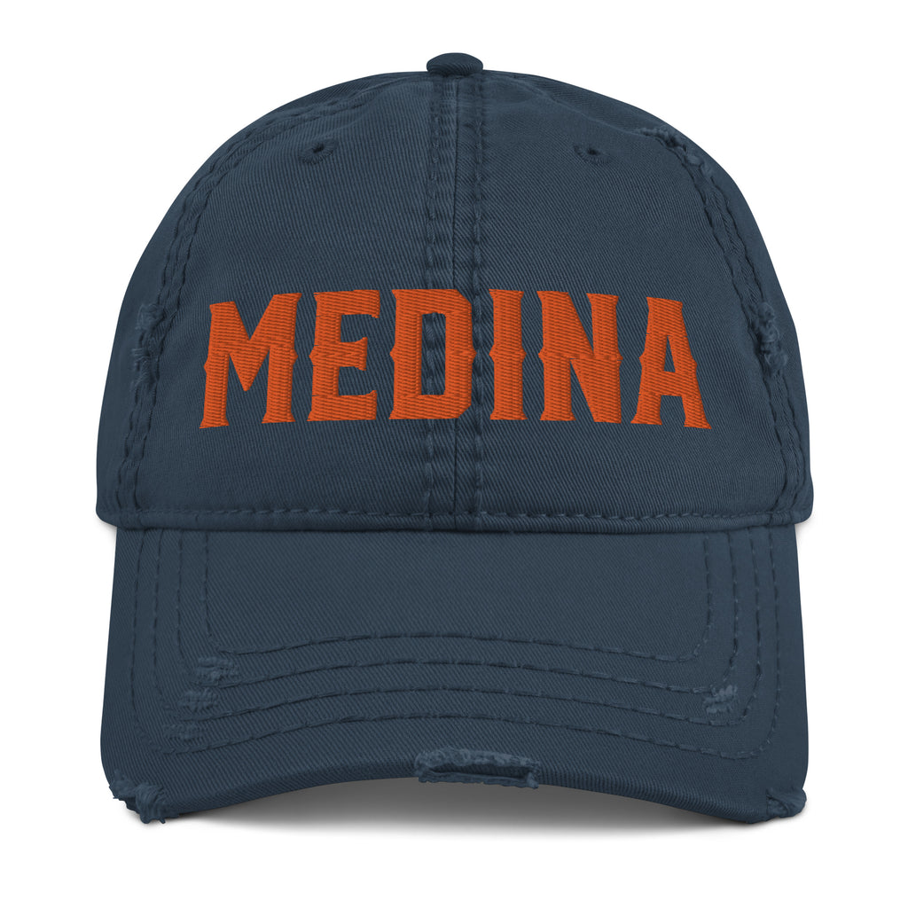 'Medina' Distressed Embroidered Hat