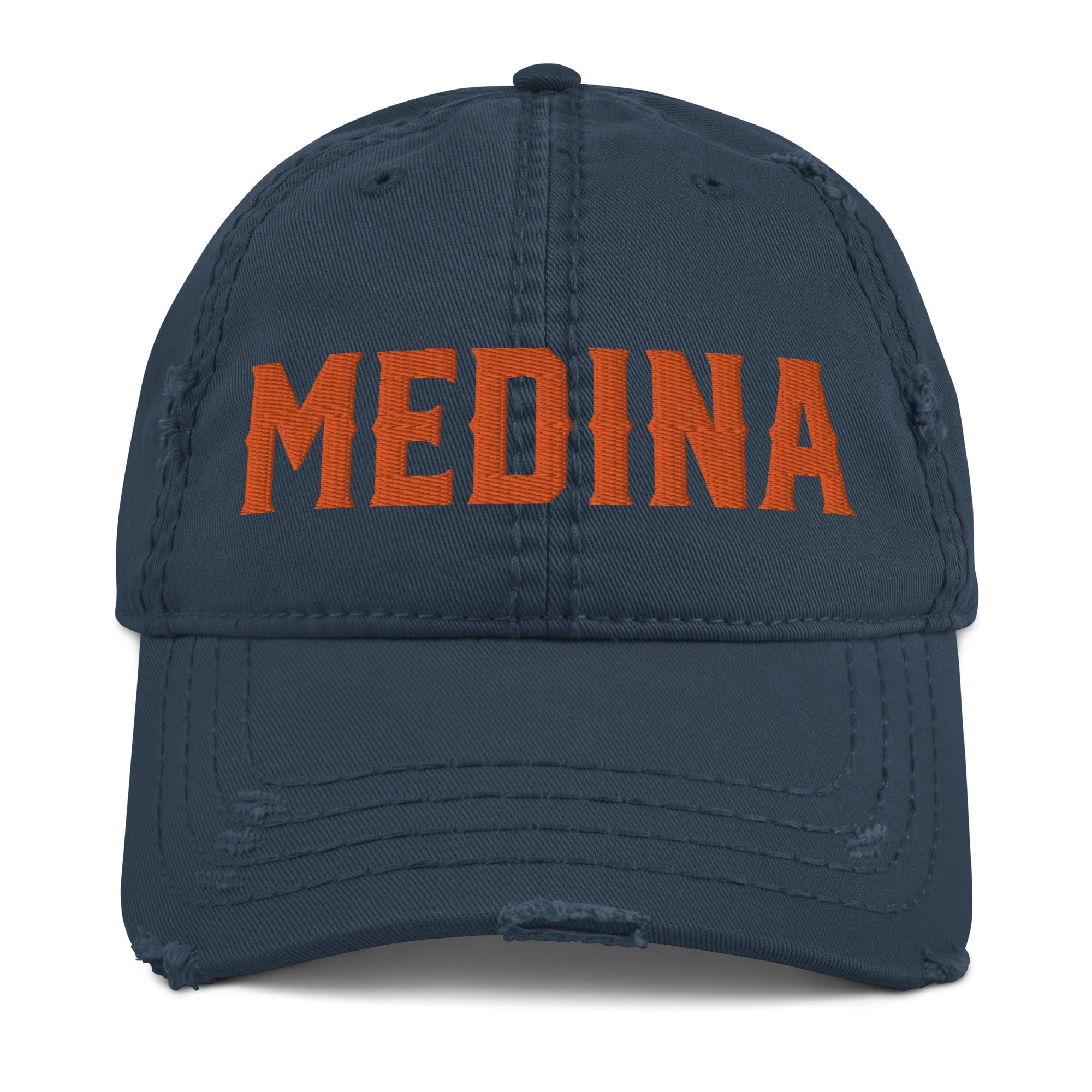 'Medina' Distressed Embroidered Hat