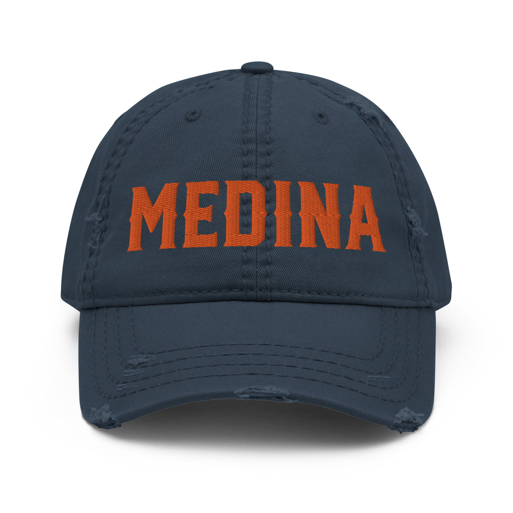 'Medina' Distressed Embroidered Hat