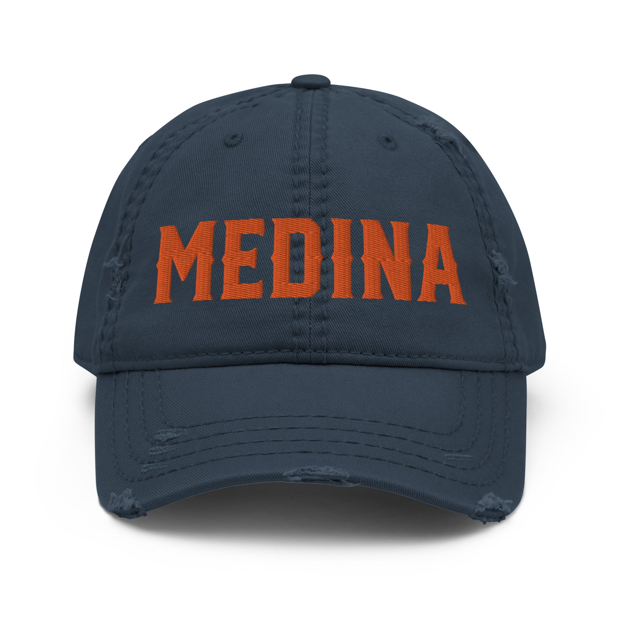 'Medina' Distressed Embroidered Hat