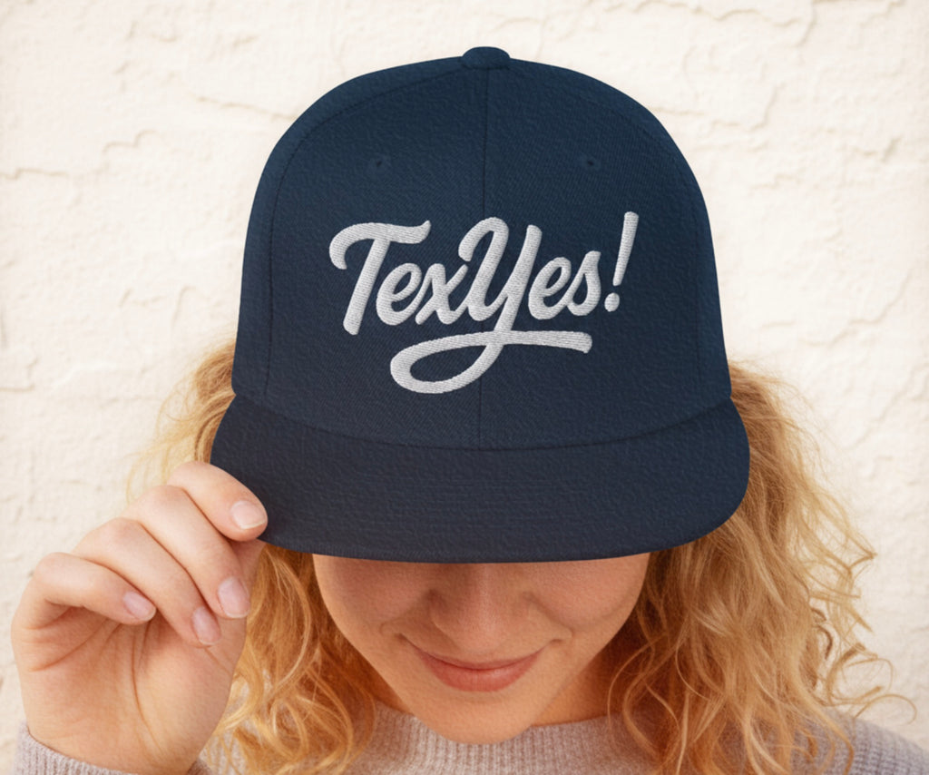 'TexYes!' Embroidered Snapback Hat