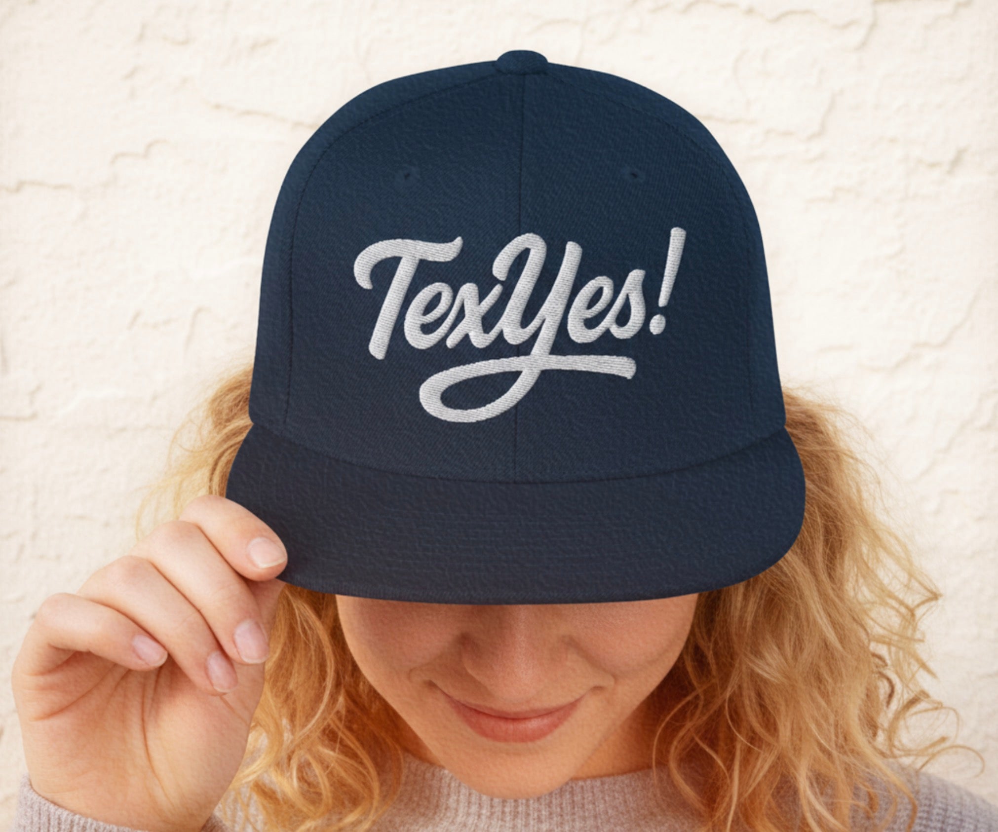 'TexYes!' Embroidered Snapback Hat