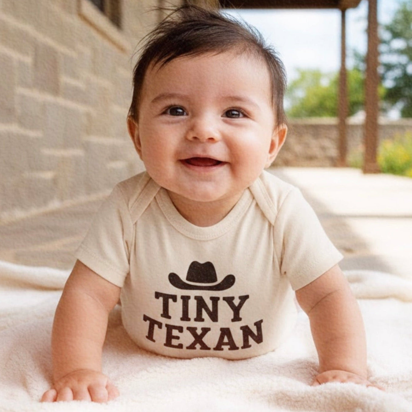 'Tiny Texan' Organic Cotton Baby Bodysuit