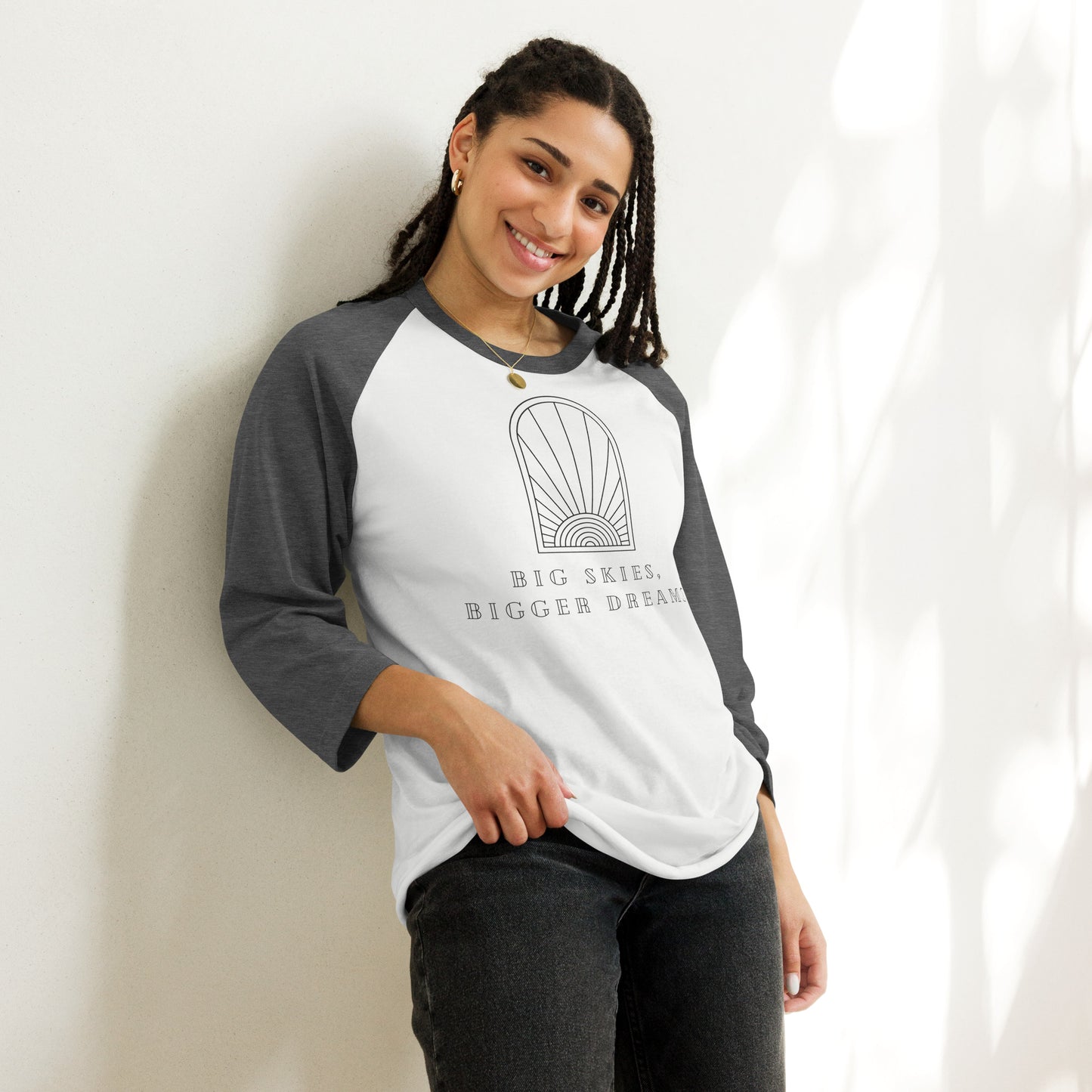 'Big Skies, Bigger Dreams' Raglan Shirt