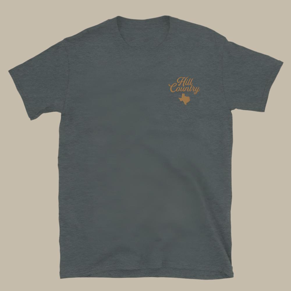 Embroidered Hill Country Script Short-Sleeve Unisex T-Shirt