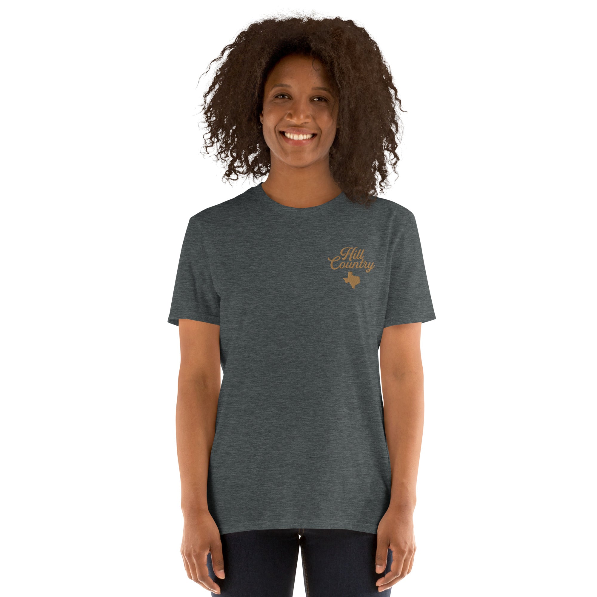 Embroidered Hill Country Script Short-Sleeve Unisex T-Shirt