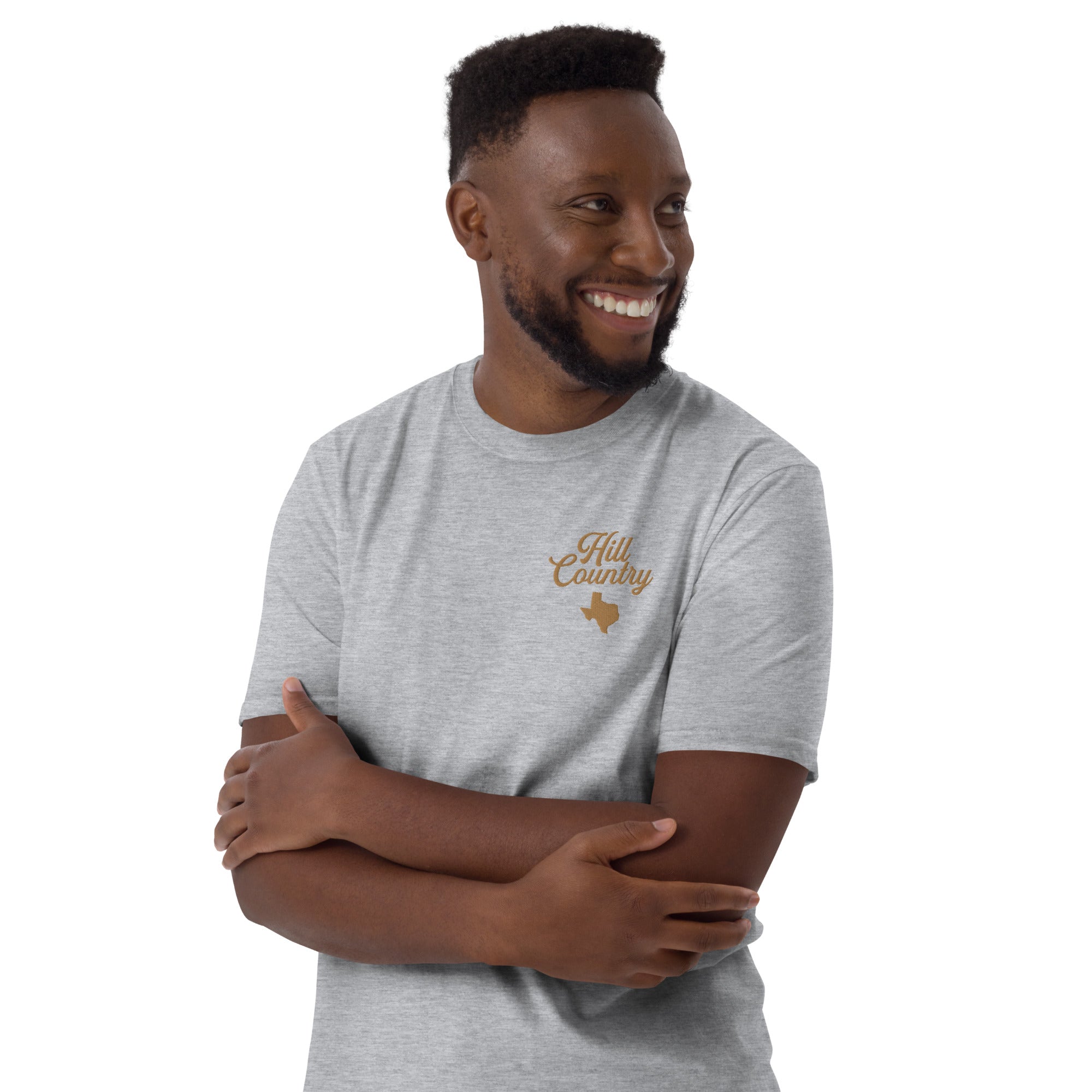 Embroidered Hill Country Script Short-Sleeve Unisex T-Shirt