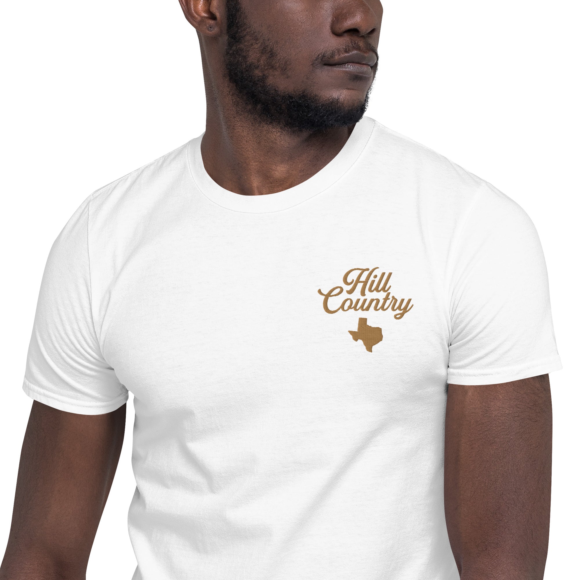 Embroidered Hill Country Script Short-Sleeve Unisex T-Shirt