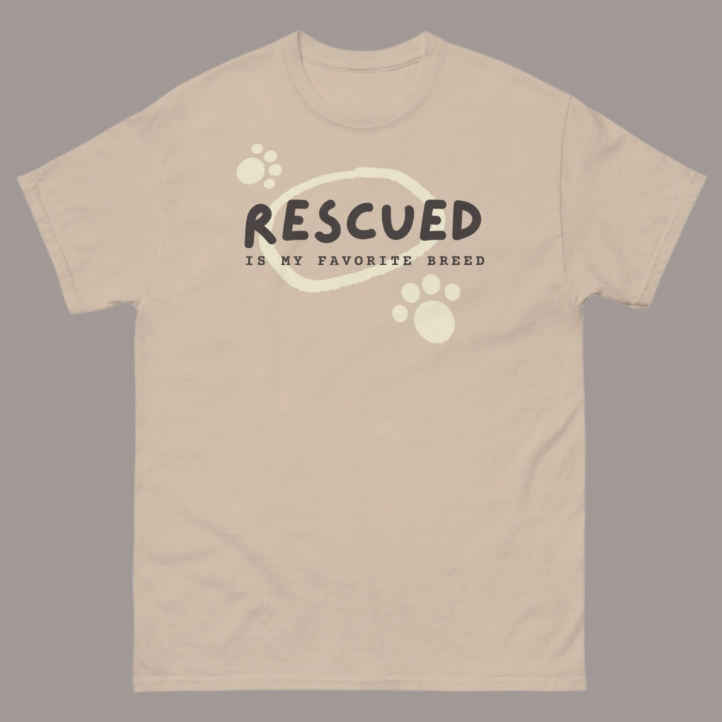 'Rescued Is My Favorite Breed' T-Shirt - ALL PROCEEDS DONATED!