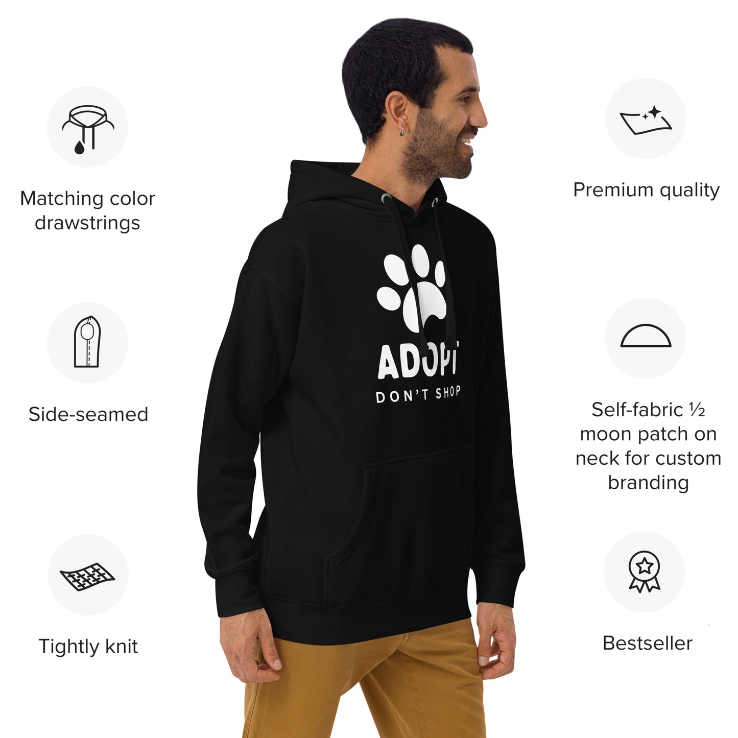 'Adopt, Don't Shop' Hoodie - ALL PROCEEDS DONATED!