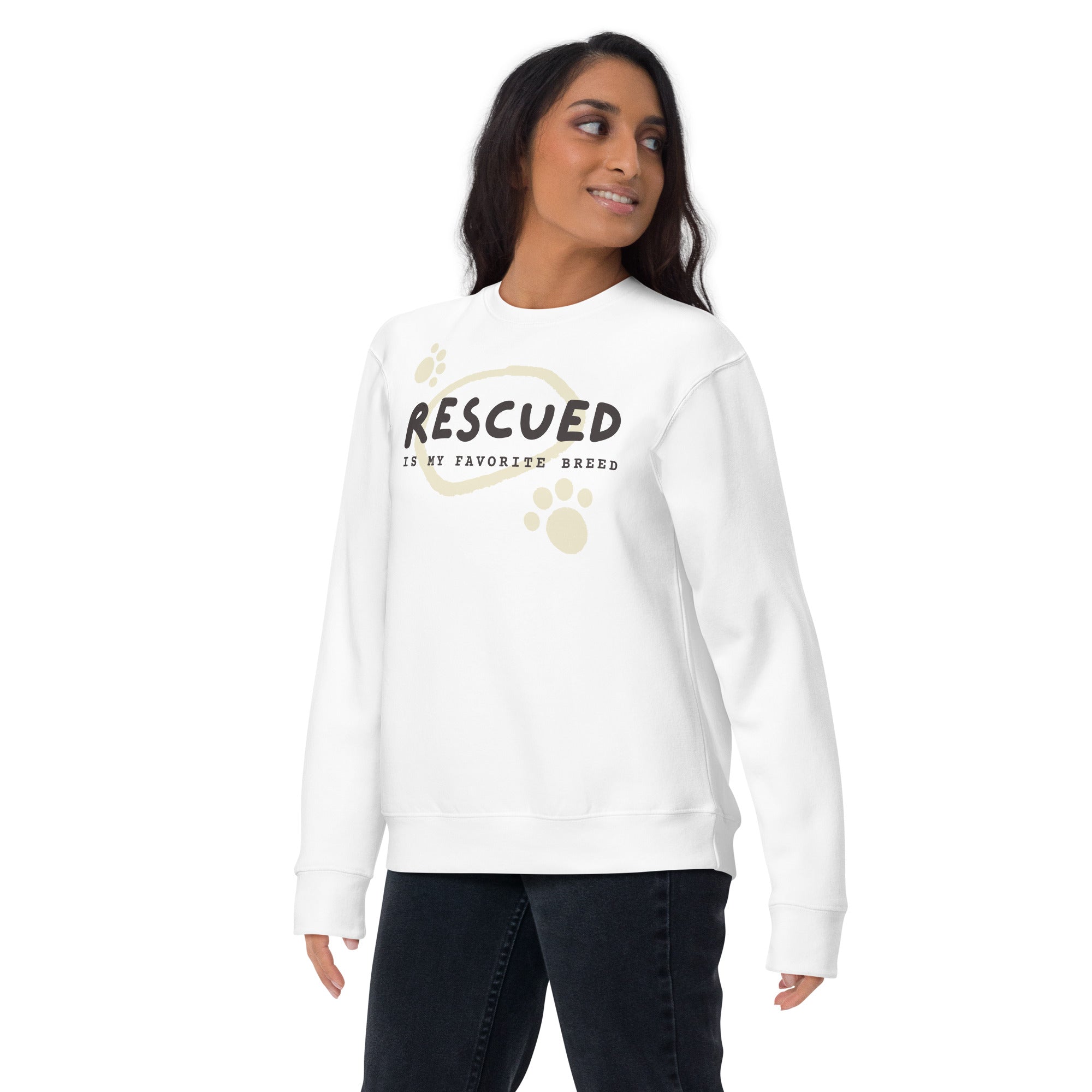 'Rescued Is My Favorite Breed' Sweatshirt - ALL PROCEEDS DONATED!