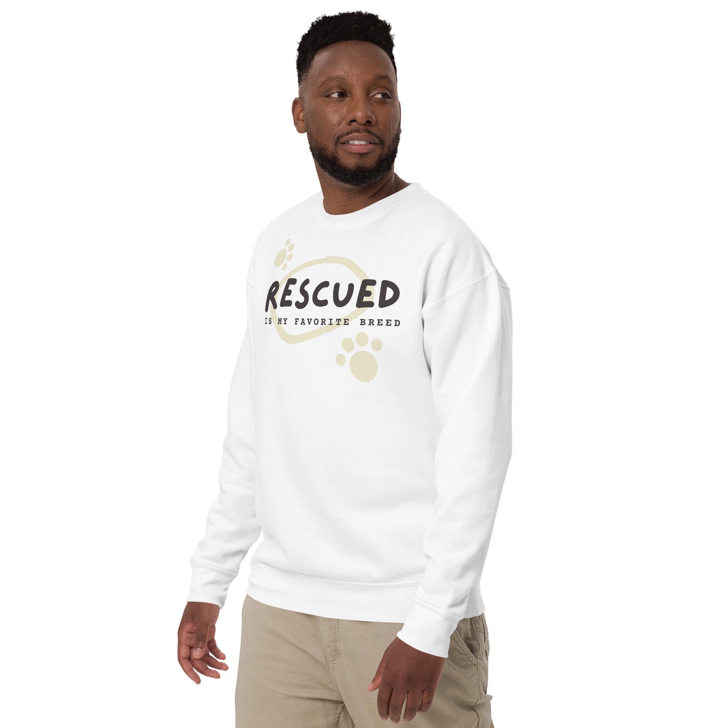 'Rescued Is My Favorite Breed' Sweatshirt - ALL PROCEEDS DONATED!